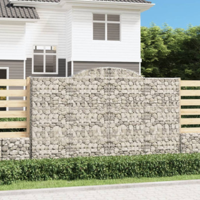 Coșuri gabion arcuite 20 buc - 300x50x180/200 cm fier galvanizat