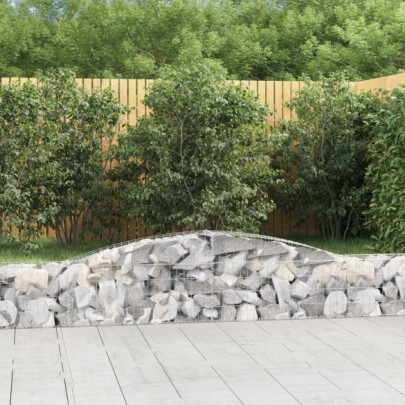 Coșuri gabion arcuite 7 buc - 400x30x40/60 cm - fier galvanizat