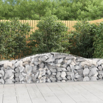Coșuri gabion arcuite 9 buc - 400x50x60/80 cm - fier galvanizat