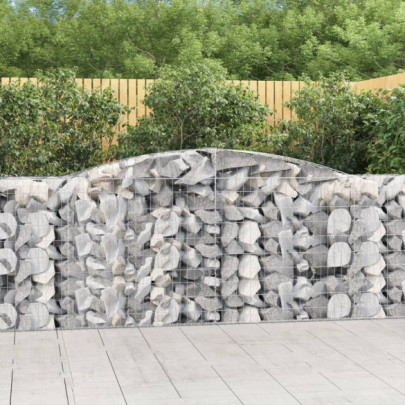 Coșuri gabion arcuite 6 buc - 400x50x100/120 cm fier galvanizat