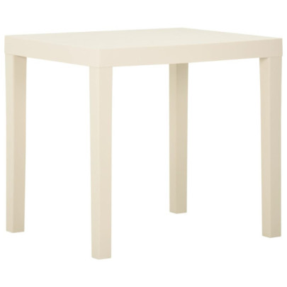 Masă de grădină - alb - 79x65x72 cm - plastic