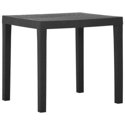 Masă de grădină - gri - 79x65x72 cm - plastic