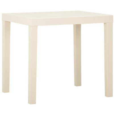 Masă de grădină - alb - 79x65x72 cm - plastic