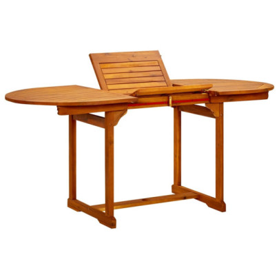 Masă de grădină - (120-170)x80x75 cm - lemn masiv de acacia