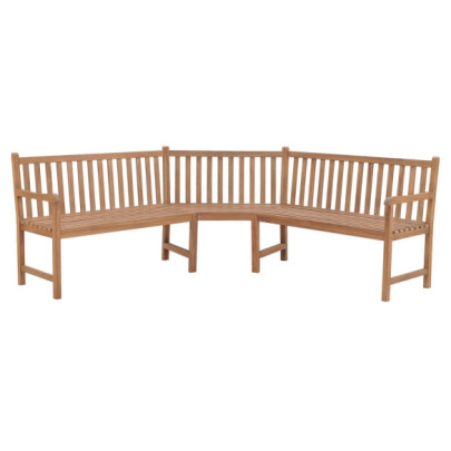 Bancă de colț de grădină - 185x185x90 cm - lemn masiv de tec