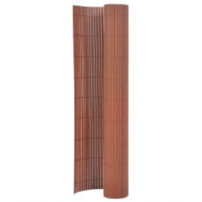Gard pentru grădină cu 2 fețe - maro - 110x500 cm