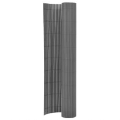Gard pentru grădină cu 2 fețe - gri - 110x500 cm