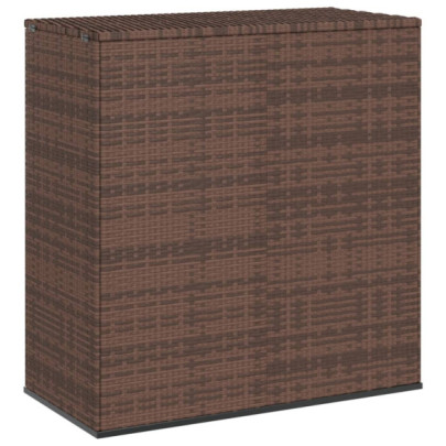 Ladă grădină pentru perne - maro - 100x49x103,5 cm - ratan PE