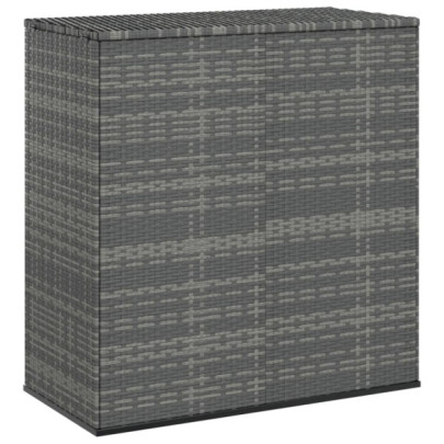 Ladă grădină pentru perne - gri - 100x49x103,5 cm - ratan PE