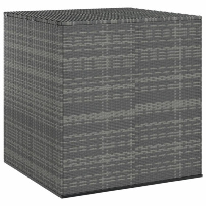 Ladă grădină pentru perne - gri - 100x97,5x104 cm - ratan PE