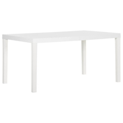 Masă de grădină - alb - 150x90x72 cm - PP