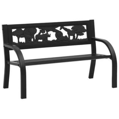 Bancă de grădină pentru copii - 86 cm - oţel