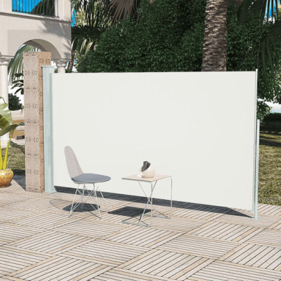 Copertină laterală retractabilă de terasă - crem - 160x300 cm