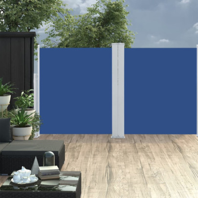 Copertină laterală retractabilă - albastru - 140x600 cm