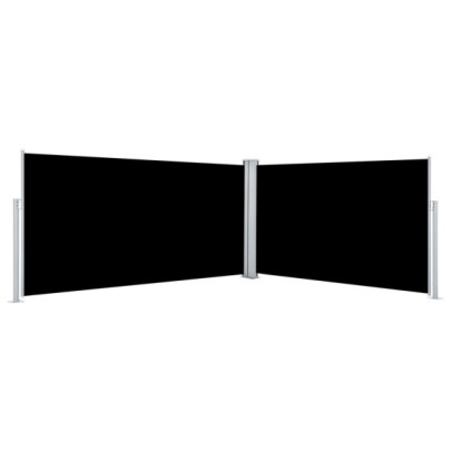 Copertină laterală retractabilă - negru - 160x600 cm