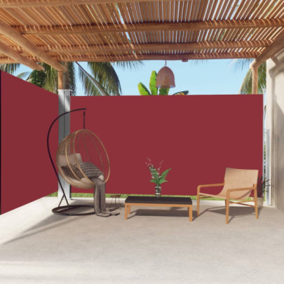 Copertină laterală retractabilă - roșu - 200x600 cm