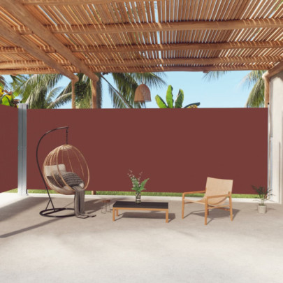 Copertină laterală retractabilă - maro - 220x1000 cm