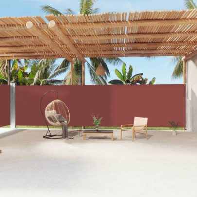 Copertină laterală retractabilă - maro - 200x1200 cm