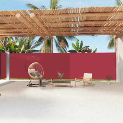 Copertină laterală retractabilă - roșu - 200x1200 cm