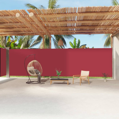 Copertină laterală retractabilă - roșu - 220x1200 cm