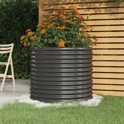 Jardinieră antracit 80x80x68 cm oțel vopsit electrostatic