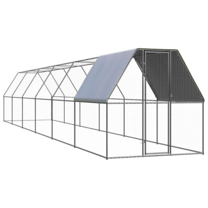 Coteț de păsări - 2x12x2 m - oțel galvanizat