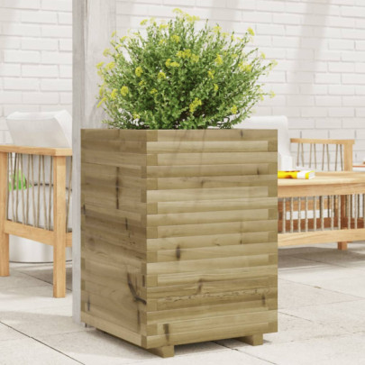 Jardinieră de grădină - 50x50x72 cm - lemn de pin impregnat