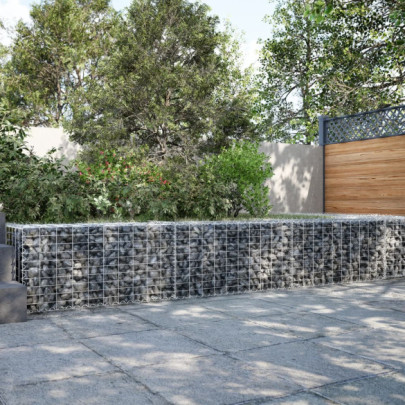 Coș gabion cu capac - 300x50x50 cm - fier galvanizat