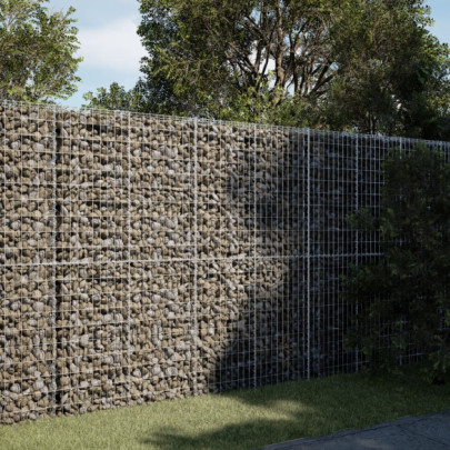 Coș gabion cu capac - 250x100x200 cm - fier galvanizat