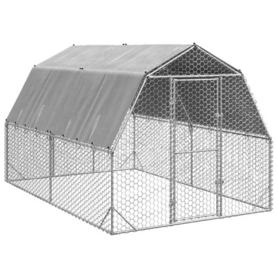 Pui de găină cu acoperiș 2,5x4x2,25 m oțel galvanizat