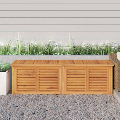Ladă depozitare grădină cu geantă - 175x50x55 cm - lemn masiv tec