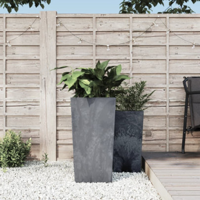 Jardinieră cu interior detașabil - gri - 21/49 L - PP aspect beton