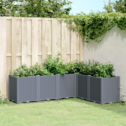 Jardinieră de grădină - albastru gri - 160x120x53 cm - PP