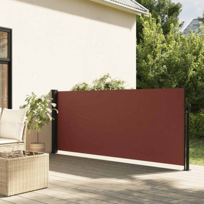 Copertină laterală retractabilă - maro - 117x300 cm