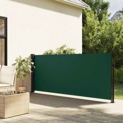Copertina laterală retractabilă - verde închis - 140x500 cm