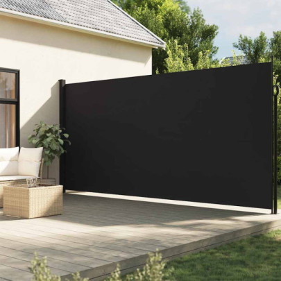 Copertina laterală retractabilă - negru - 220x500 cm