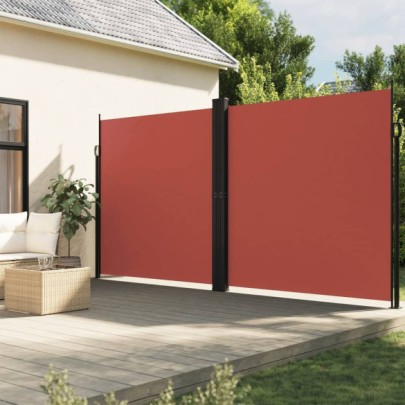 Copertină laterală retractabilă - cărămiziu - 200x1200 cm