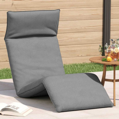 Șezlong pliabil Gri 175x54x8,5 cm țesătură Oxford