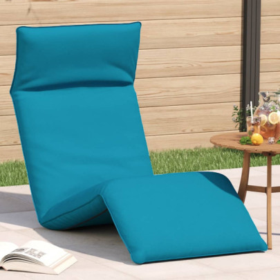 Șezlong pliabil albastru deschis 175x54x8,5 cm țesătură Oxford