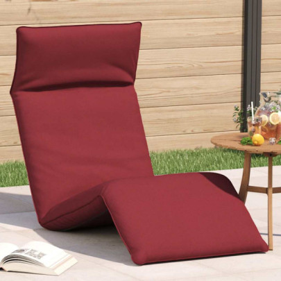 Șezlong pliabil - roșu vin - 175x54x8,5 cm - țesătură Oxford
