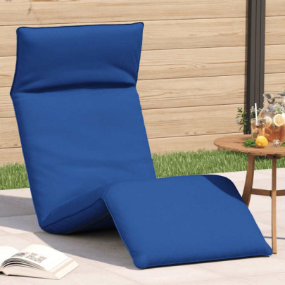 Șezlong pliabil - albastru regal - 175x54x8,5 cm - țesătură Oxford