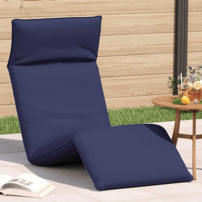 Șezlong pliabil - bleumarin - 175x54x8,5 cm - țesătură Oxford