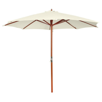 Umbrelă de soare - 300 x 258 cm - alb nisipiu