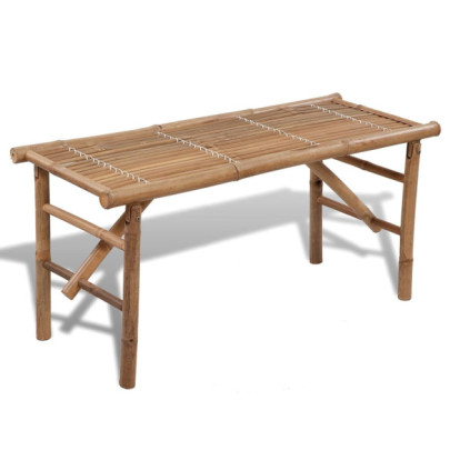Bancă de grădină pliabilă - 118 cm - bambus
