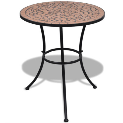 Masă de bistro - cărămiziu - 60 cm - mozaic