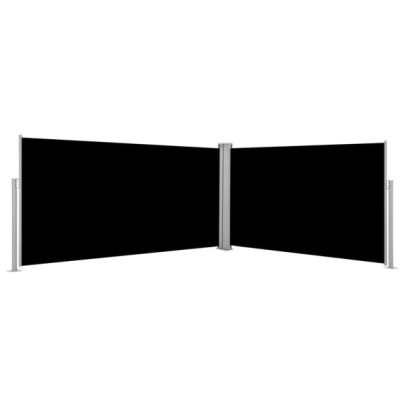 Copertină laterală retractabilă - negru - 160 x 600 cm