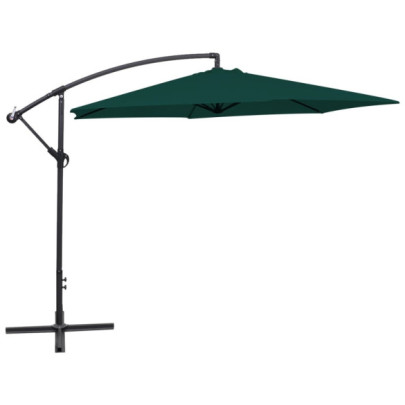 Umbrelă de soare de grădină în consolă - verde - 3 m