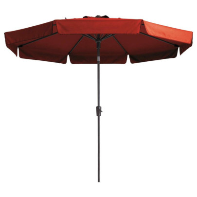Umbrelă de grădină Flores Luxe - roșu cărămiziu - 300 cm rotundă