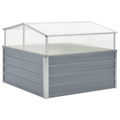 Seră din oțel galvanizat - 100 x 100 x 85 cm - gri