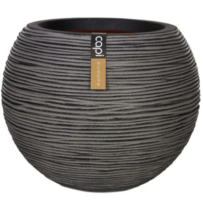 Vas de plante Nature Rib - antracit - 40x32 cm - bilă - KOFZ270